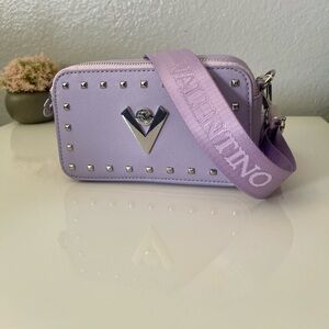 Valentino Orlandi Lavender Studded Crossbody Bag